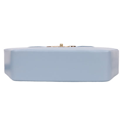 Miss Diamond Vegan Leather Box Sling Bag - Sky Blue