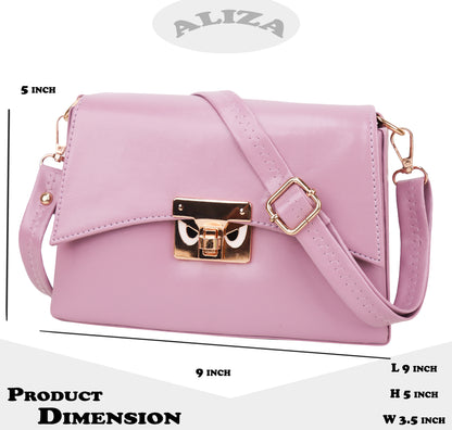 Devil Vegan Leather Satchel Box Sling Bag - Lavender