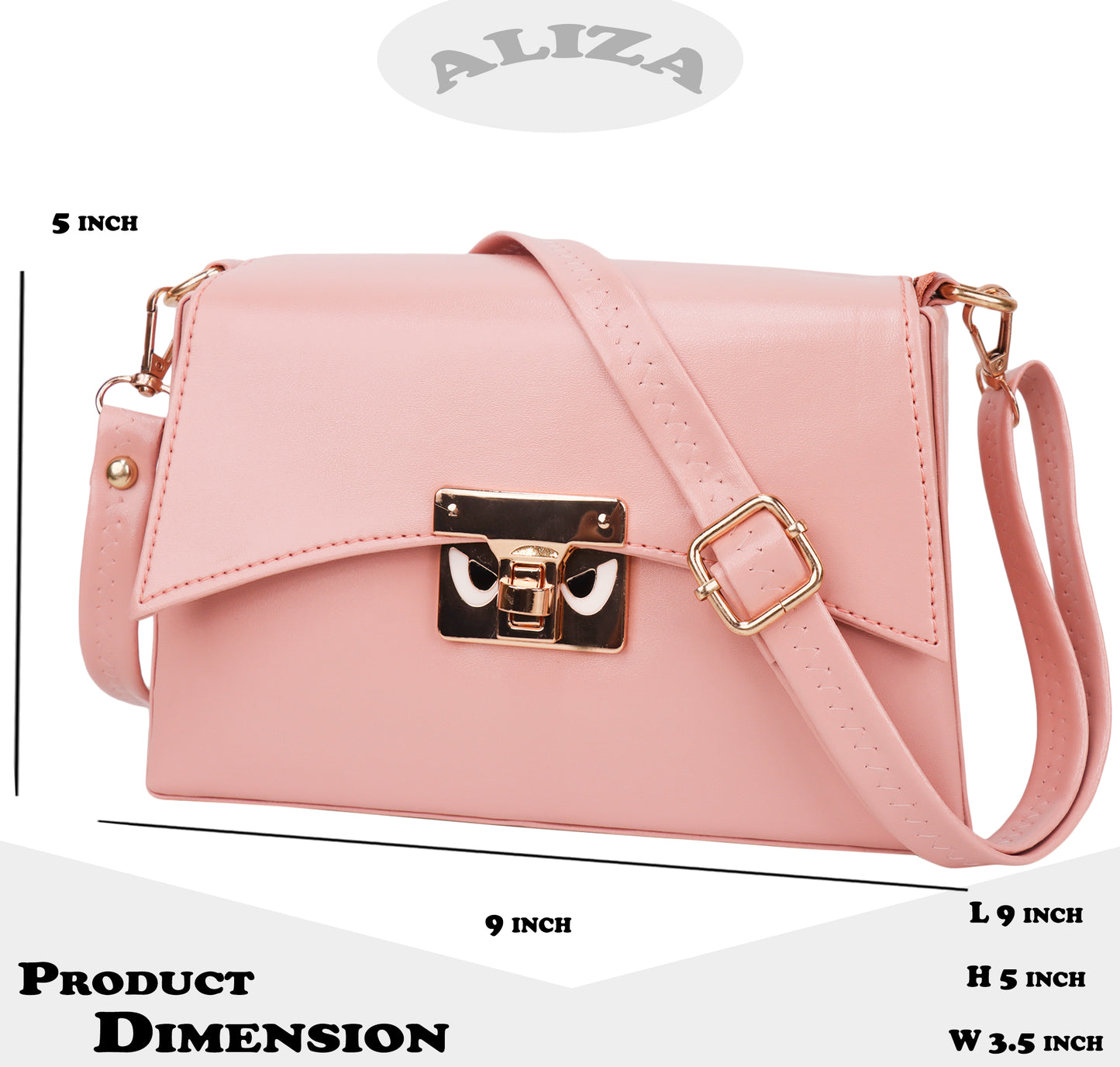 Devil Vegan Leather Satchel Box Sling Bag - Pink