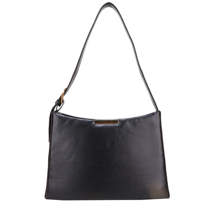 Cressida Vegan Leather Shoulder Handbag - Black