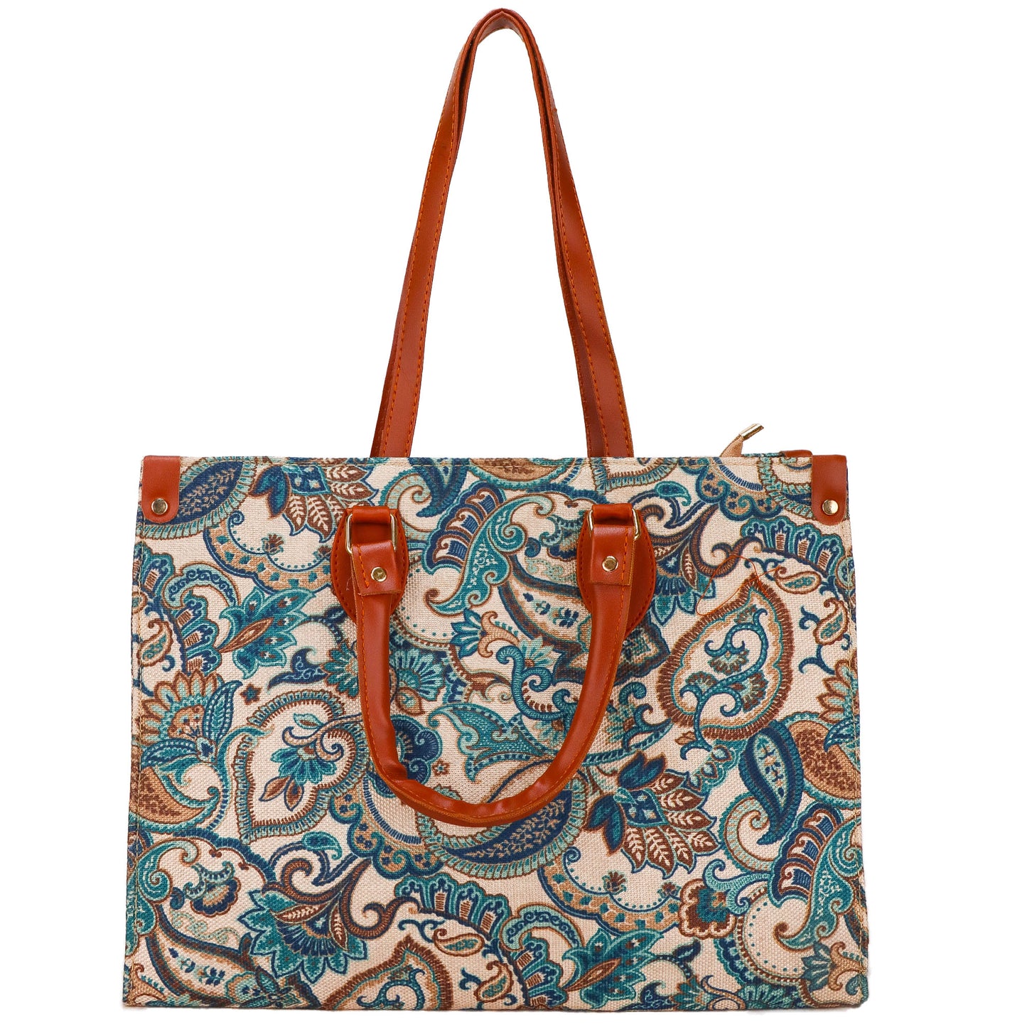 Gardinia Floral Canvas and Hand Bag - Green