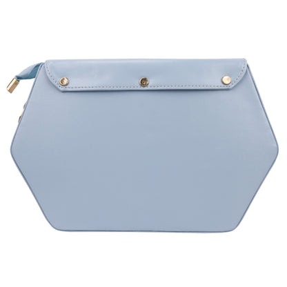 Miss Diamond Vegan Leather Box Sling Bag - Sky Blue