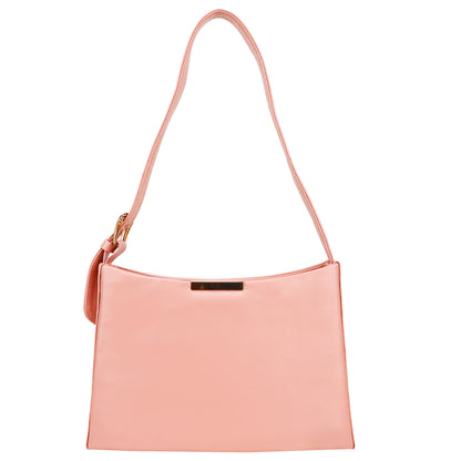 Cressida Vegan Leather Shoulder Handbag - Peach