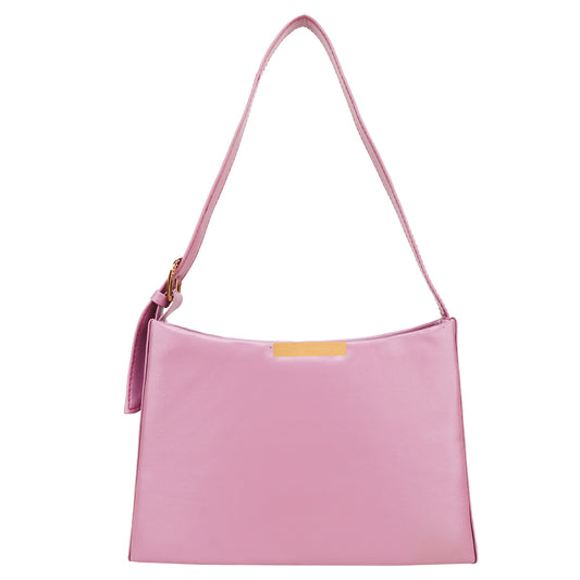 Cressida Vegan Leather Shoulder Handbag - Pink