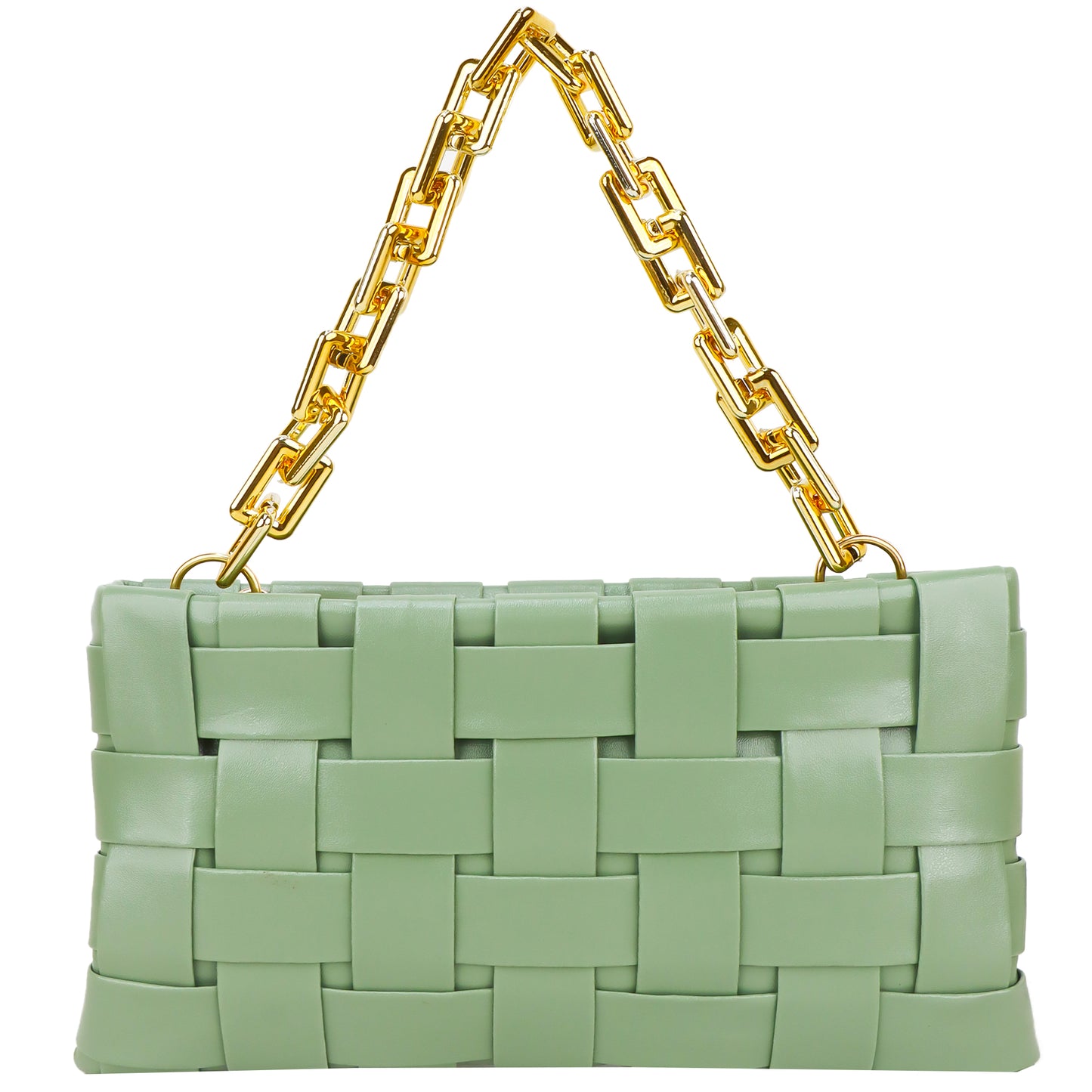 Miss Nairobi Vegan Leather Woven Sling Bag - Green