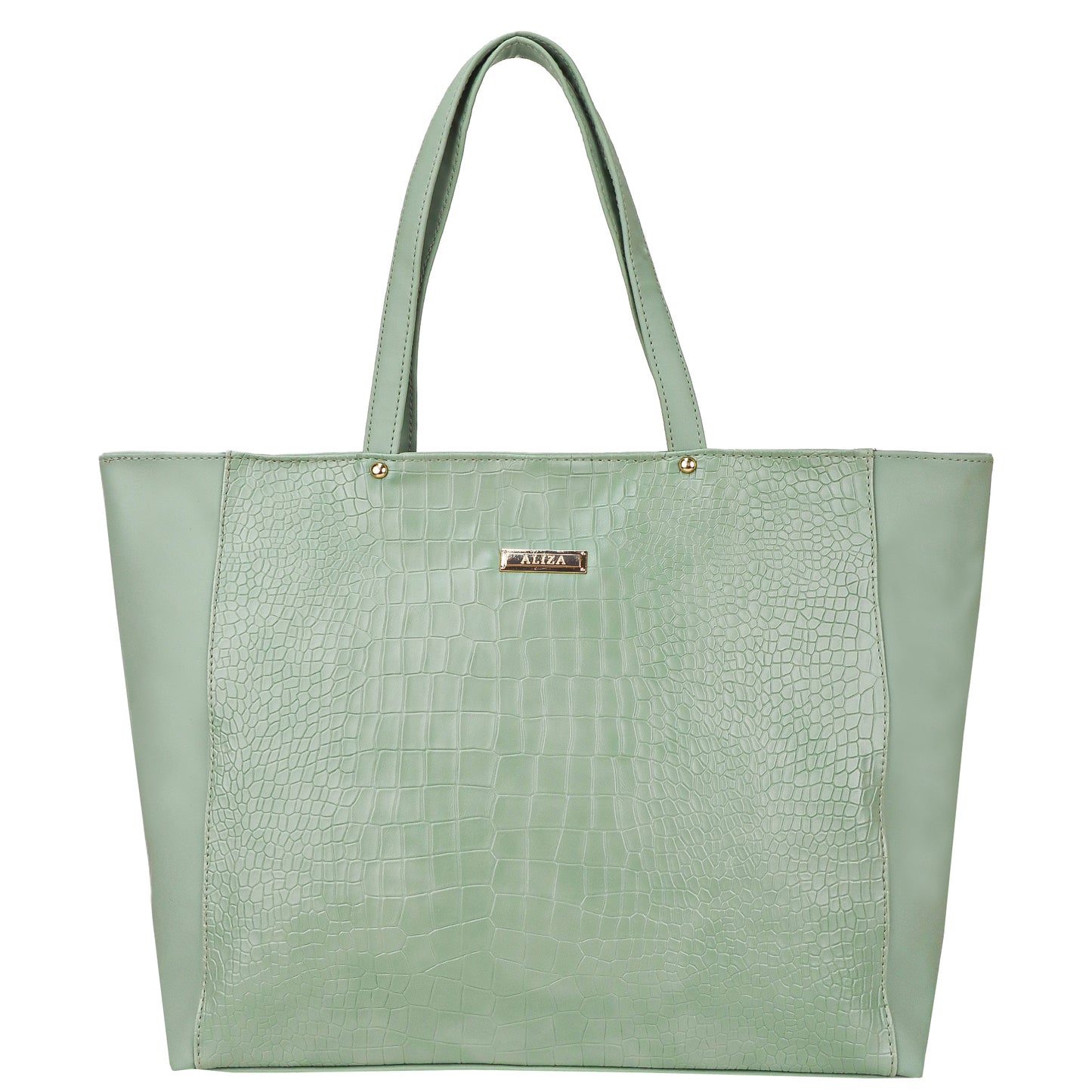 Althea Vegan Leather Formal Tote Bag - Green