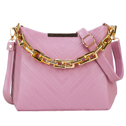 Ms. Classy Printed Vegan Leather Sling Bag - Pink