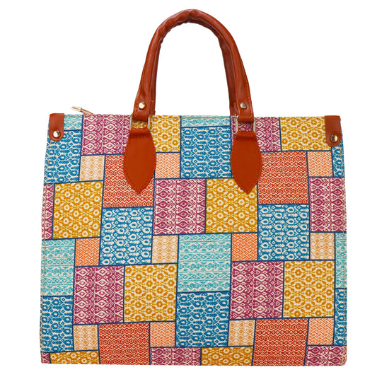 Gardinia Floral Canvas and Hand Bag - Multicolor