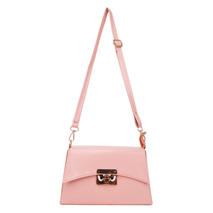 Devil Vegan Leather Satchel Box Sling Bag - Pink