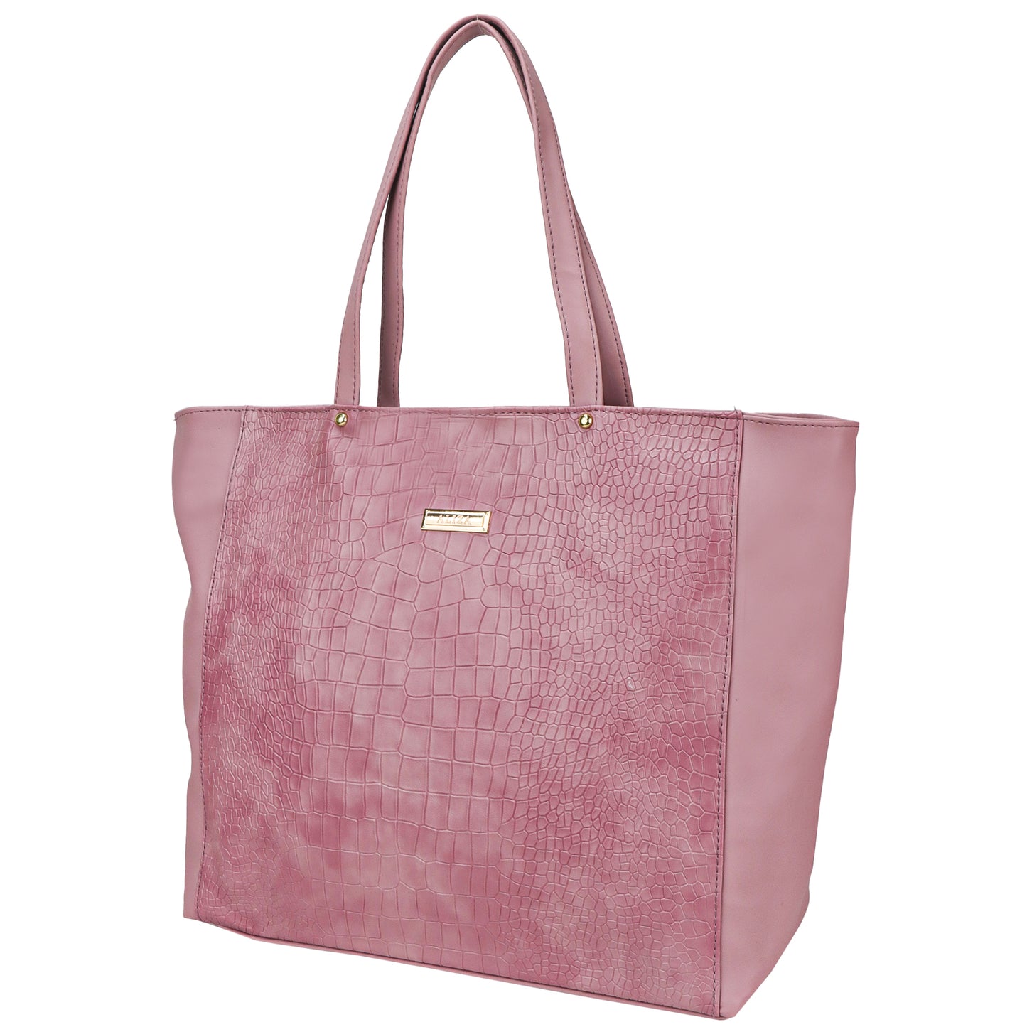 Althea Vegan Leather Formal Tote Bag - Pink