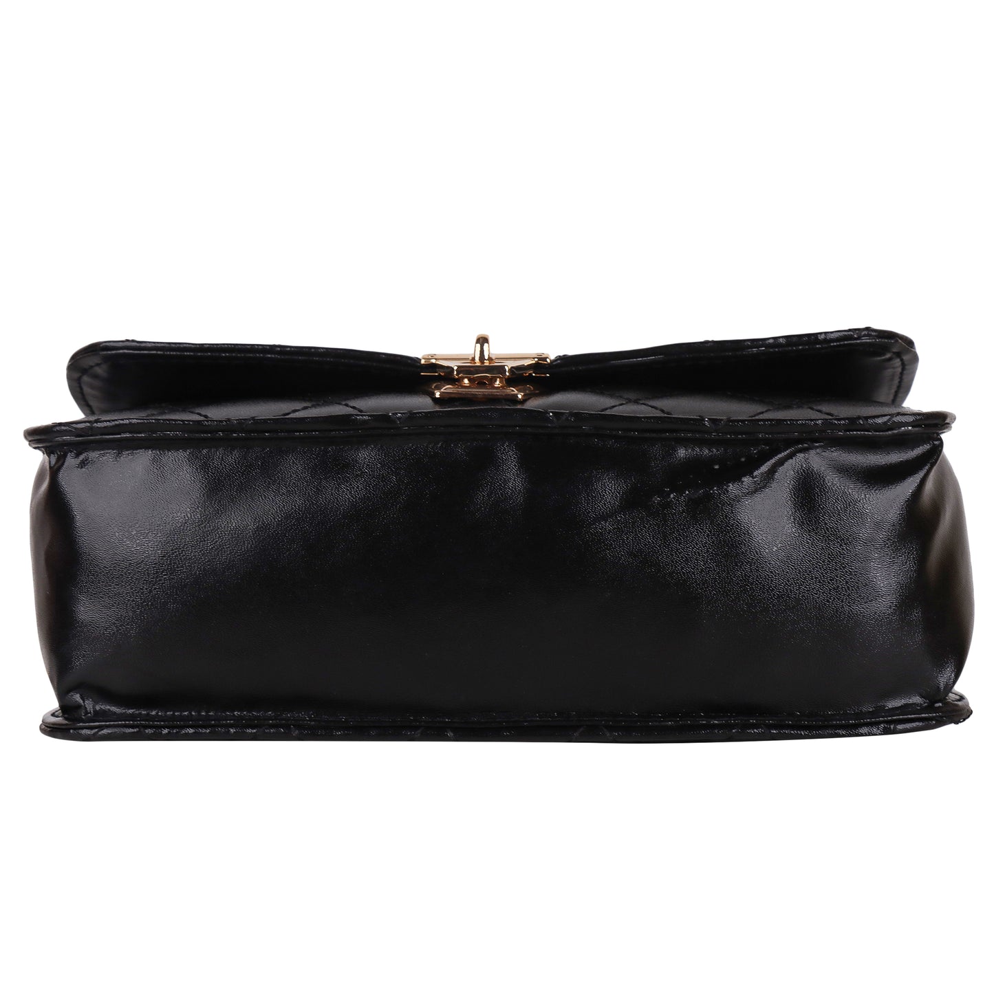 Miss Brasilia Vegan Leather Quilted Sling Bag - Black