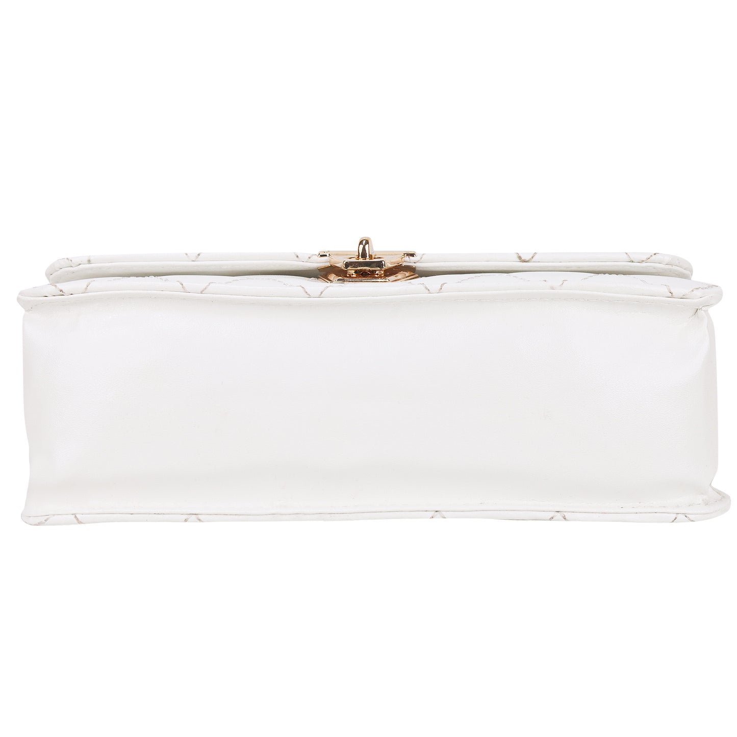 Miss Brasilia Vegan Leather Quilted Sling Bag - White