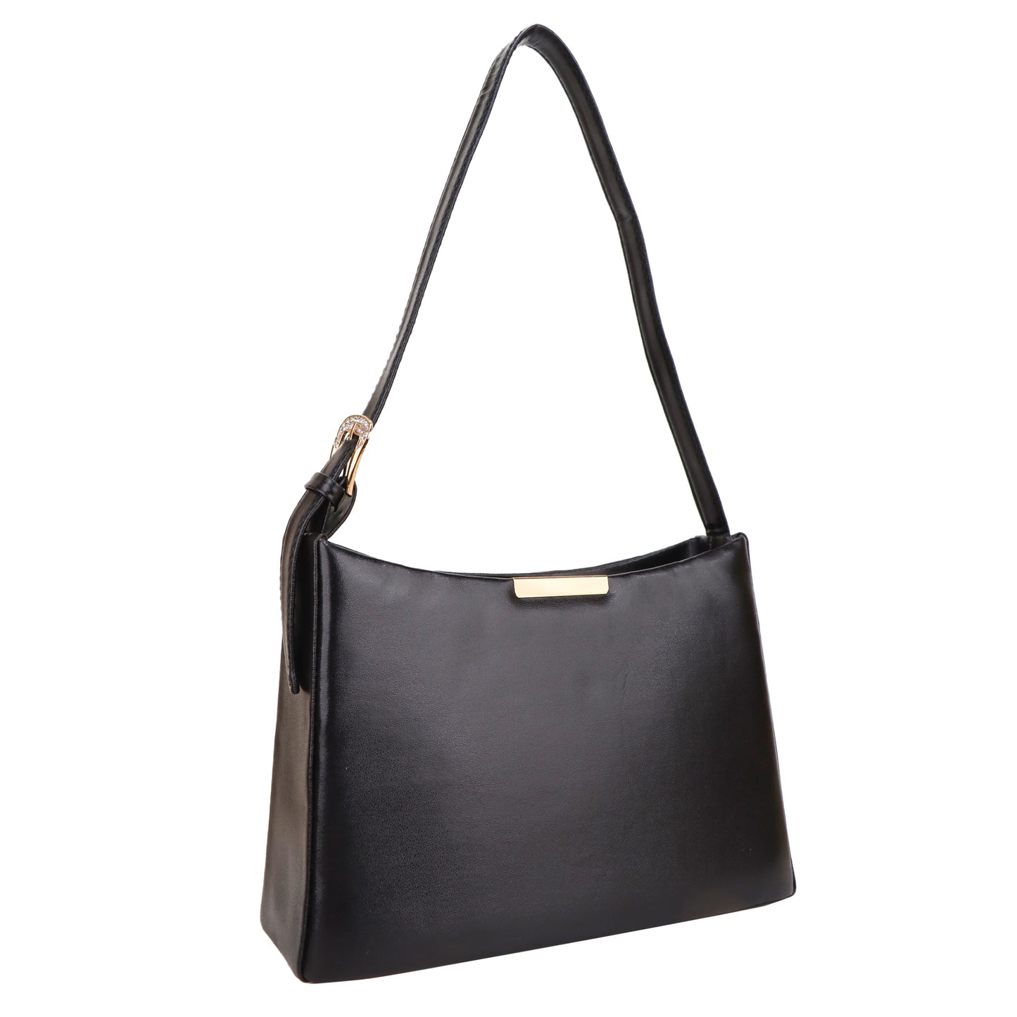 Cressida Vegan Leather Shoulder Handbag - Black