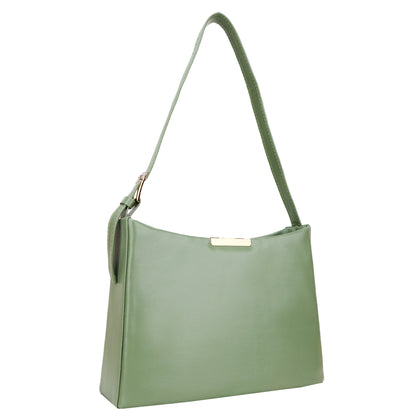 Cressida Vegan Leather Shoulder Handbag - Green