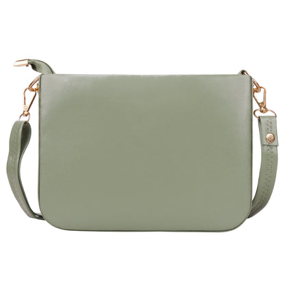 Miss Havana Vegan Leather Dotted Print Sling Bag - Green