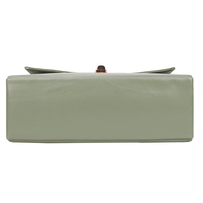 Devil Vegan Leather Satchel Box Sling Bag - Green