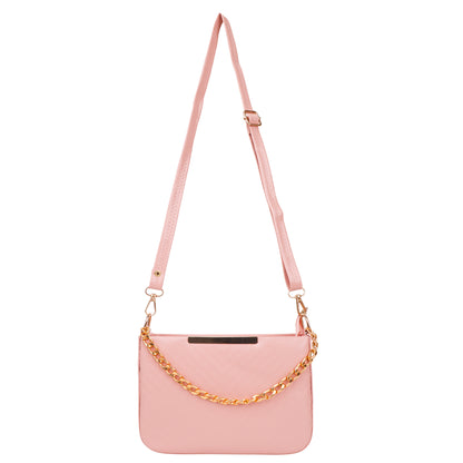 Miss Havana Vegan Leather Dotted Print Sling Bag - Peach