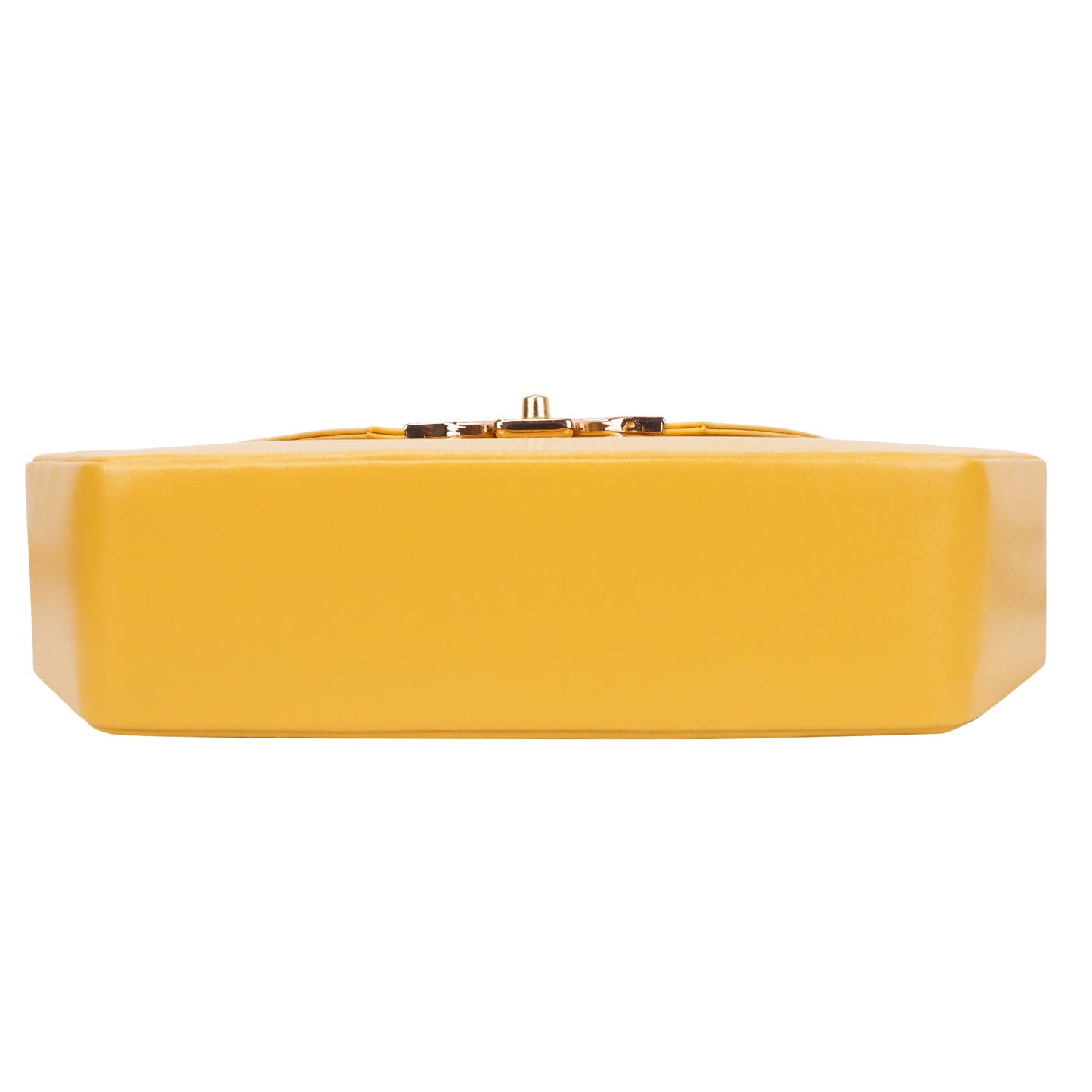 Miss Diamond Vegan Leather Box Sling Bag - Yellow