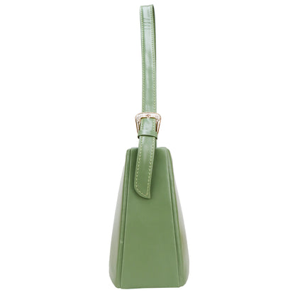 Cressida Vegan Leather Shoulder Handbag - Green