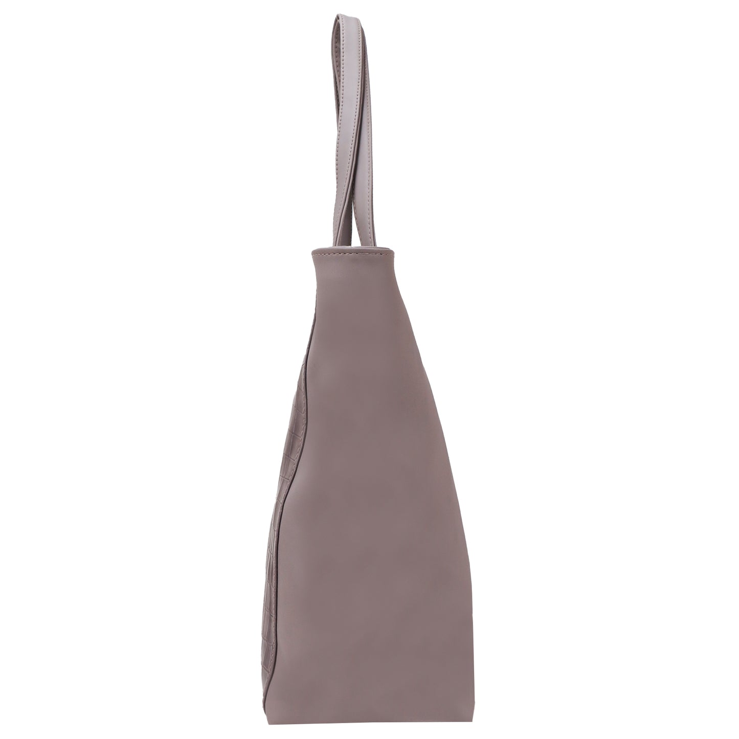 Althea Vegan Leather Formal Tote Bag - Grey