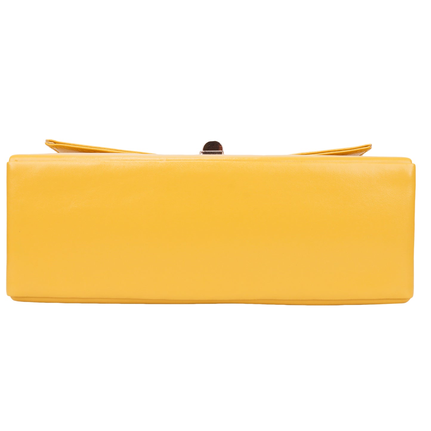 Devil Vegan Leather Satchel Box Sling Bag - Yellow