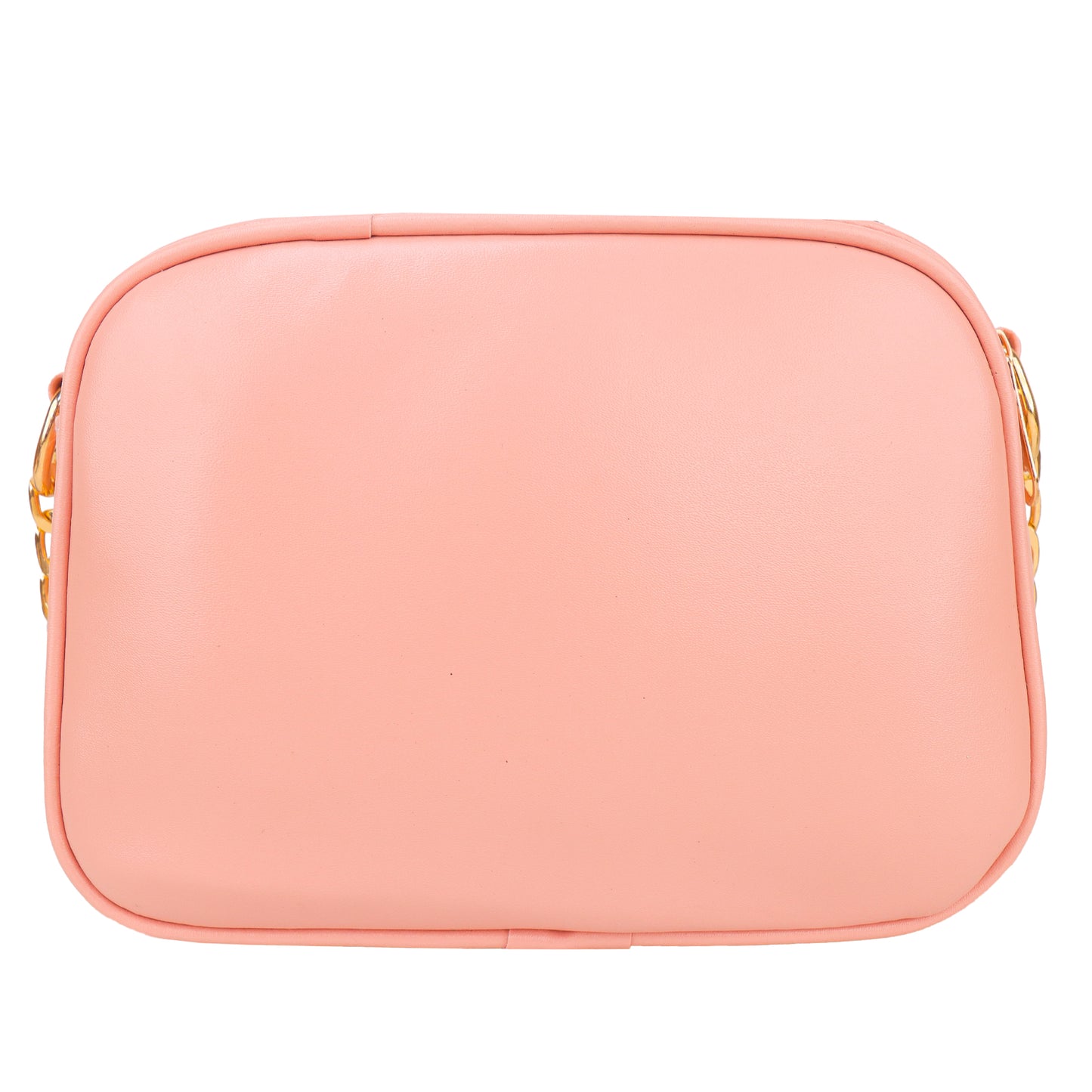 Miss Malibu Vegan Leather Quilted Sling Bag - Peach