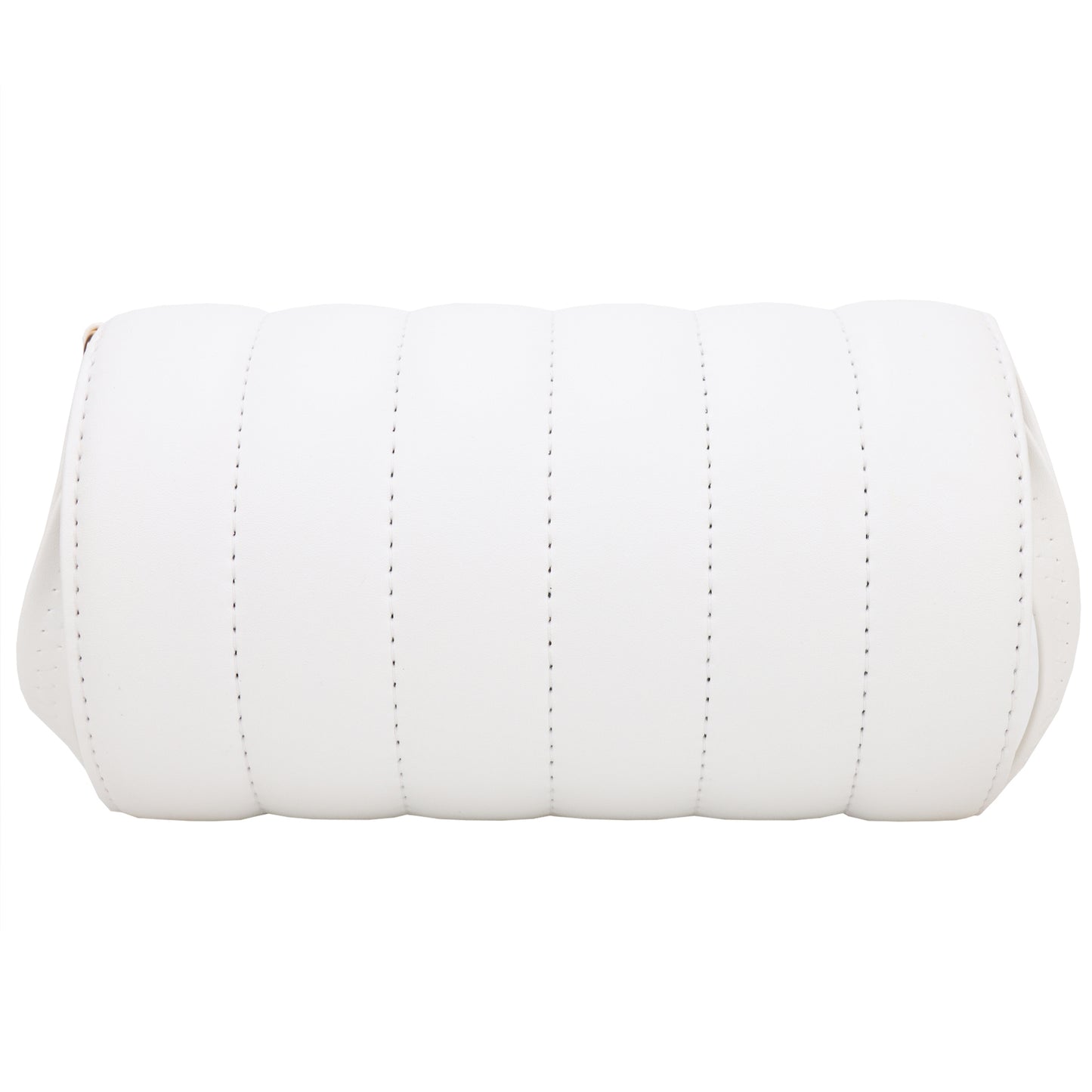 Princess Puffy Vegan Leather Quilted Sling Bag - White