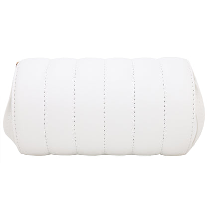 Princess Puffy Vegan Leather Quilted Sling Bag - White