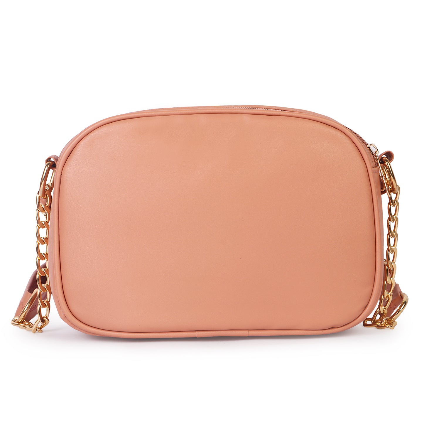 Princess Malibu Vegan Leather Quilted Sling Bag - Peach