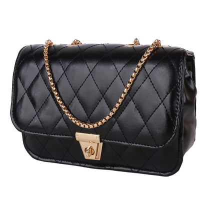 Miss Brasilia Vegan Leather Quilted Sling Bag - Black