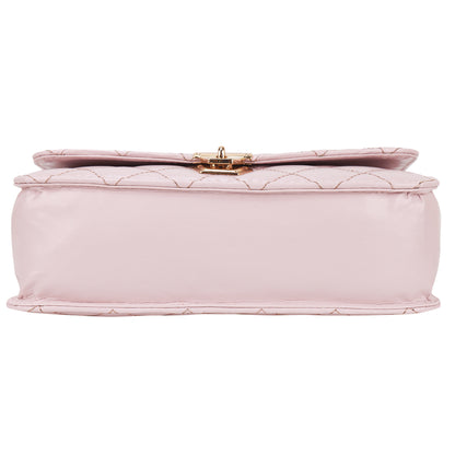 Miss Brasilia Vegan Leather Quilted Sling Bag - Light Pink