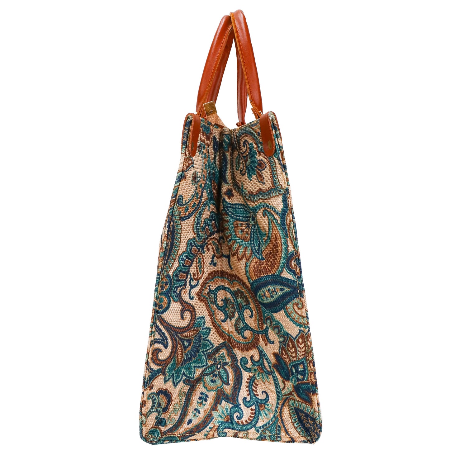 Gardinia Floral Canvas and Hand Bag - Green