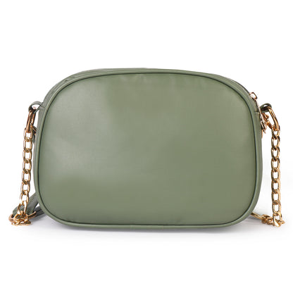 Princess Malibu Vegan Leather Quilted Sling Bag - Green