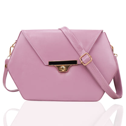 Miss Diamond Vegan Leather Box Sling Bag - Lavender