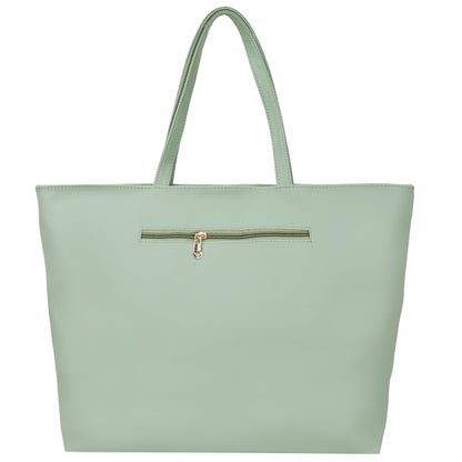 Althea Vegan Leather Formal Tote Bag - Green