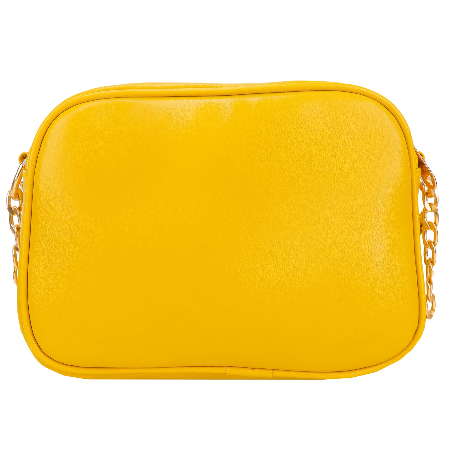 Miss Malibu Vegan Leather Quilted Sling Bag - Yellow