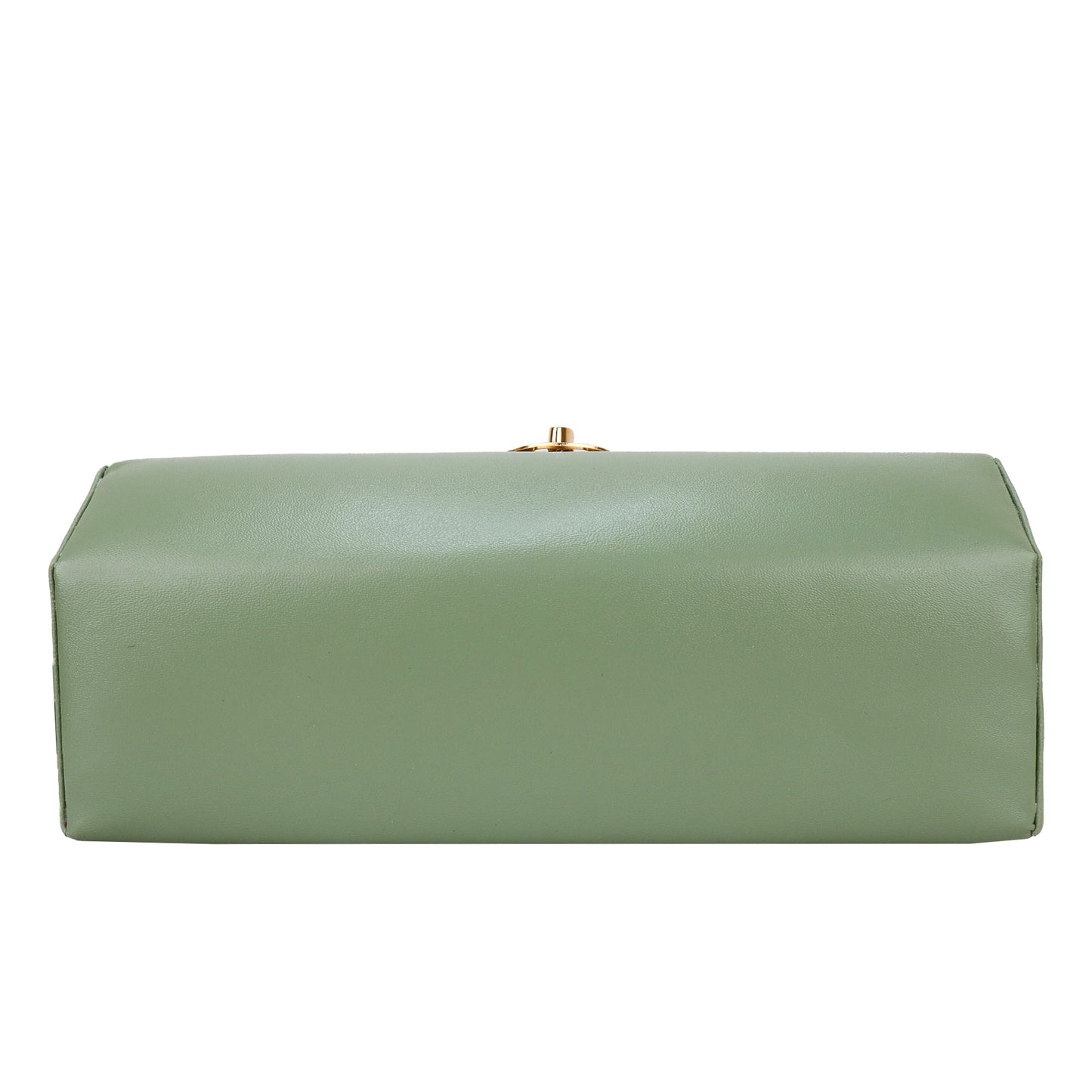 Madrid Vegan Leather Satchel Box Sling Bag - Green