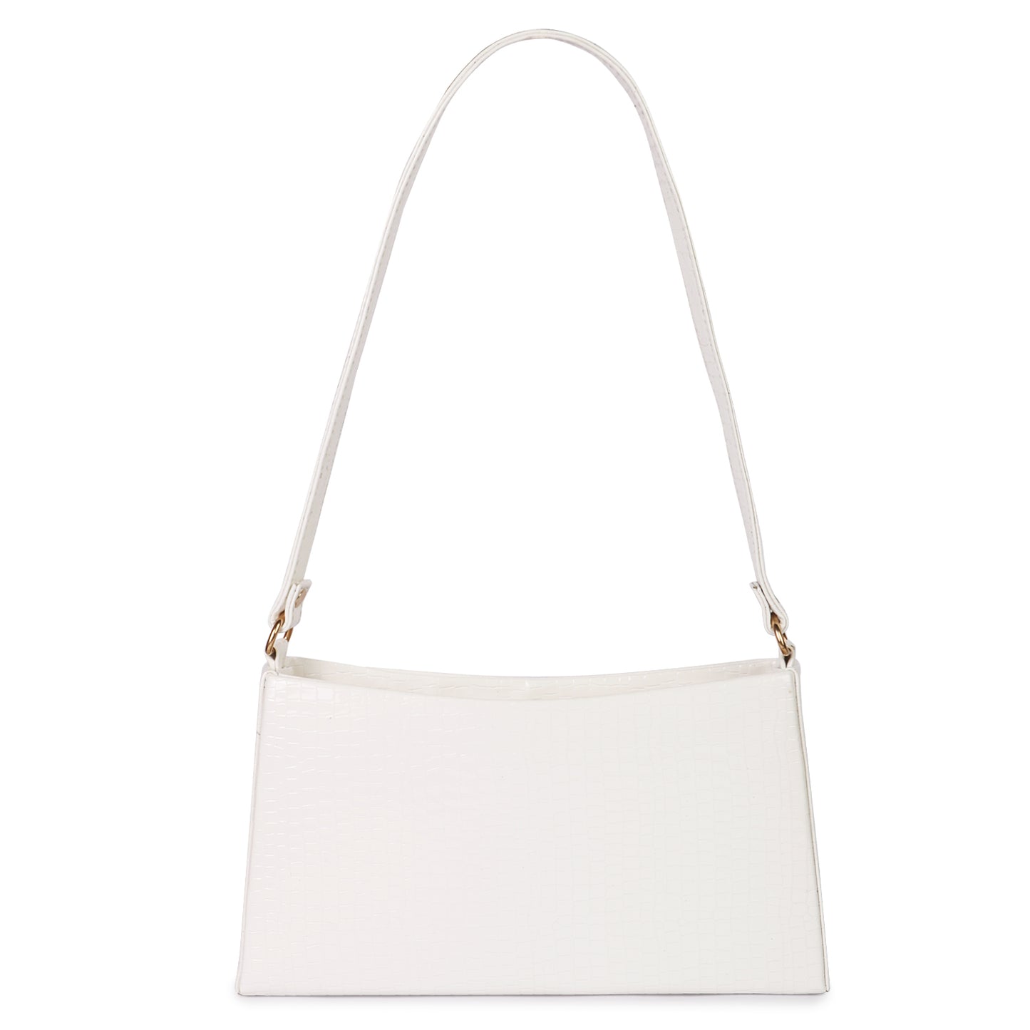 Princess Scarlet Vegan Leather Snake Skin Shoulder Bag - White