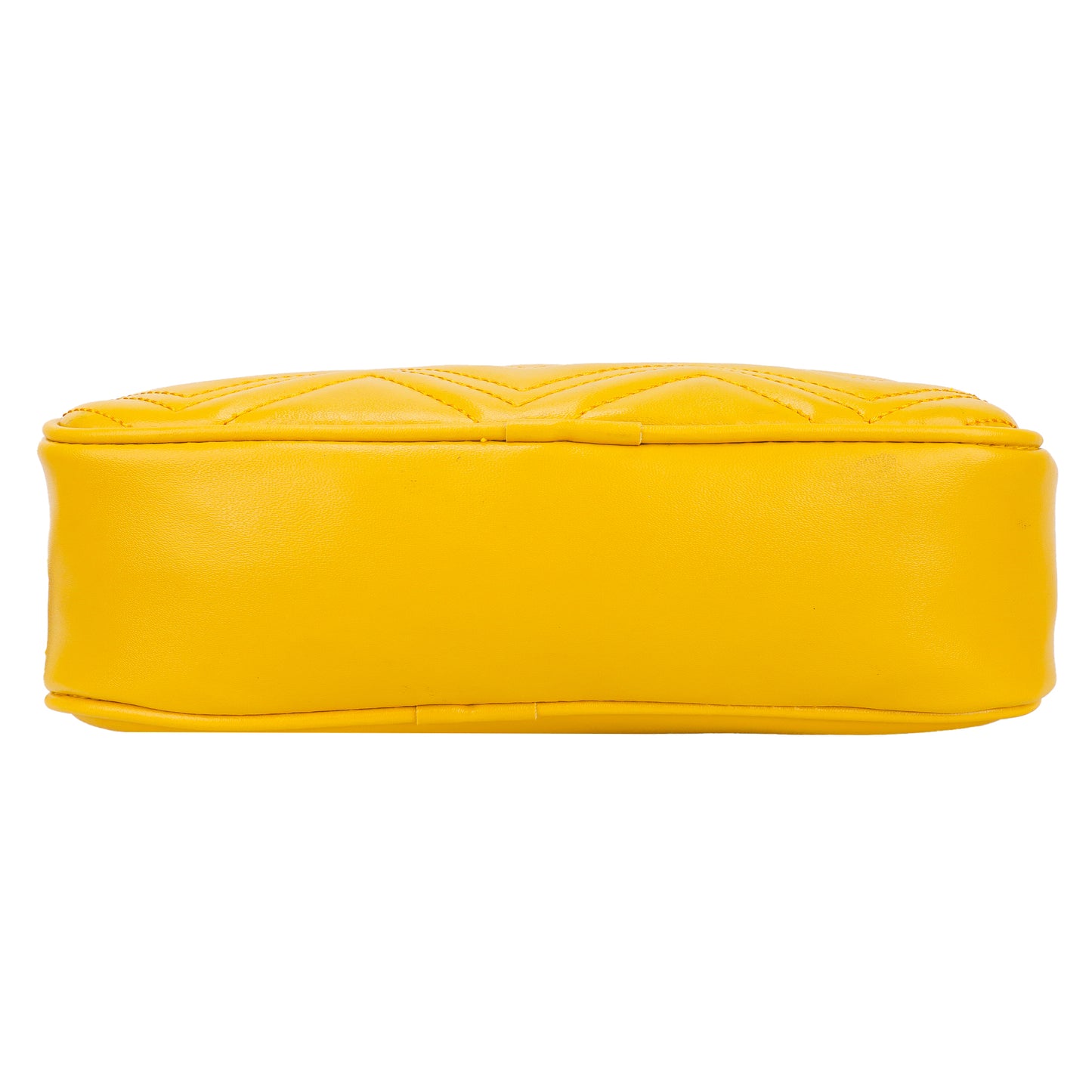 Miss Malibu Vegan Leather Quilted Sling Bag - Yellow