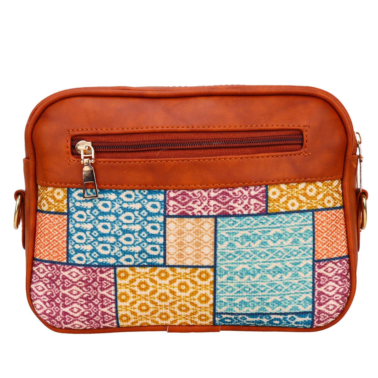 Ms. Elegant Paisley Printed Vegan Leather Sling Bag - Multicolor