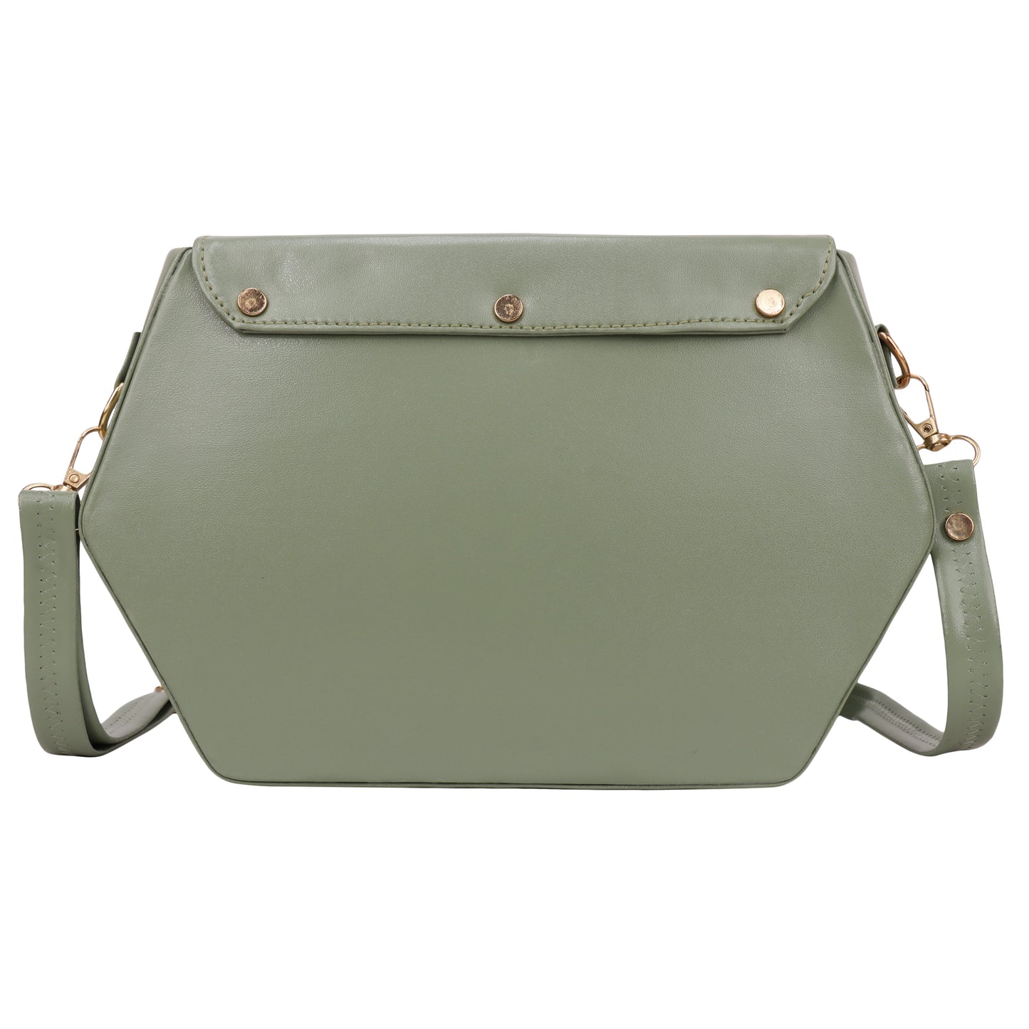 Miss Diamond Vegan Leather Box Sling Bag - Green