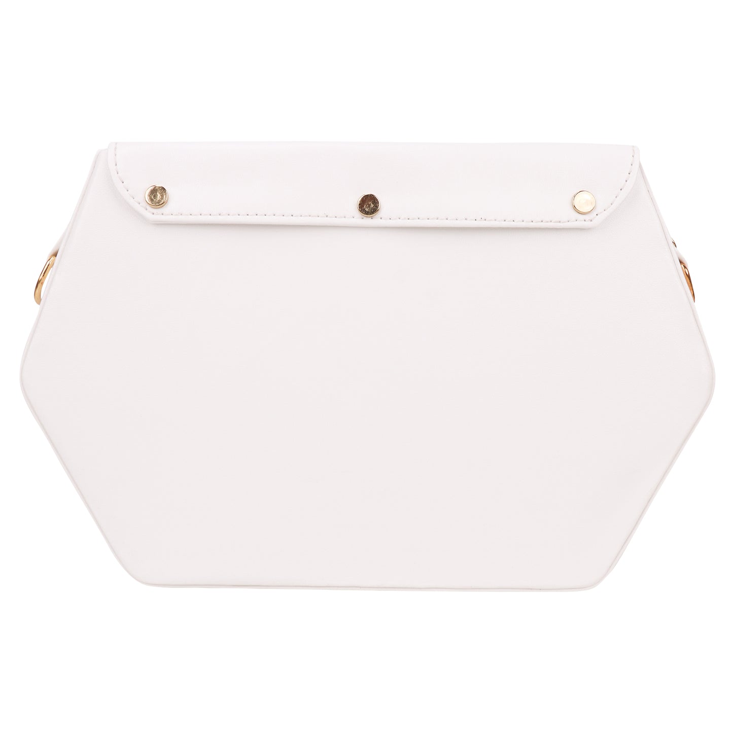 Miss Diamond Vegan Leather Box Sling Bag - White