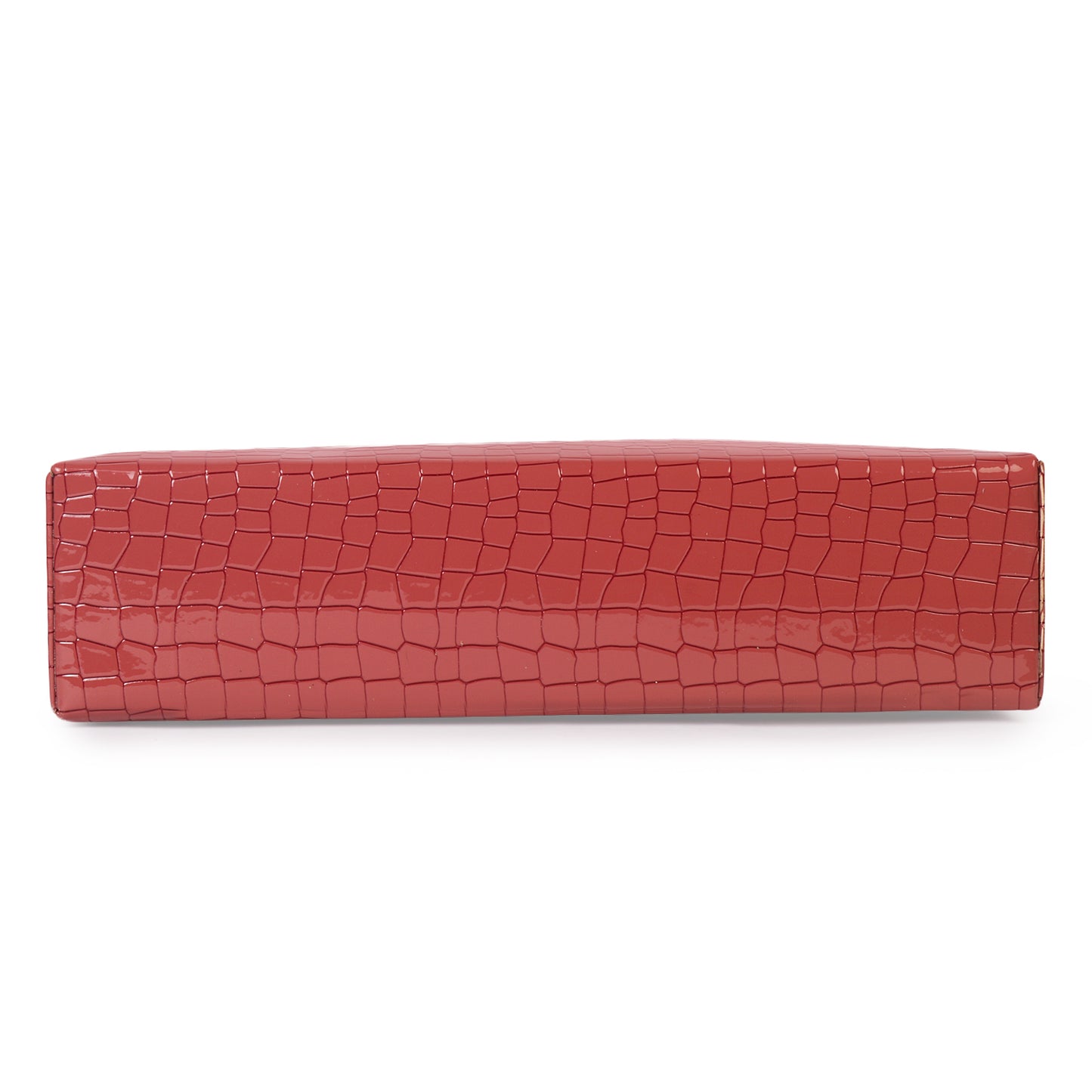 Princess Scarlet Vegan Leather Snake Skin Shoulder Bag - Red