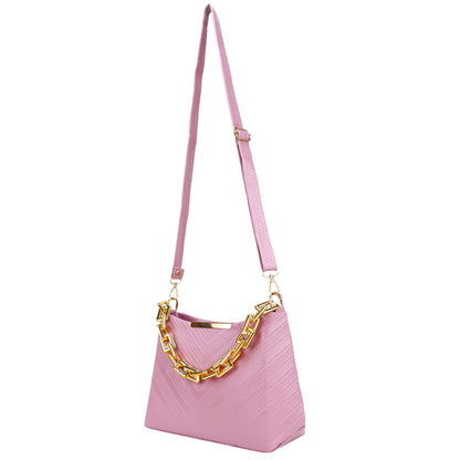 Ms. Classy Printed Vegan Leather Sling Bag - Pink