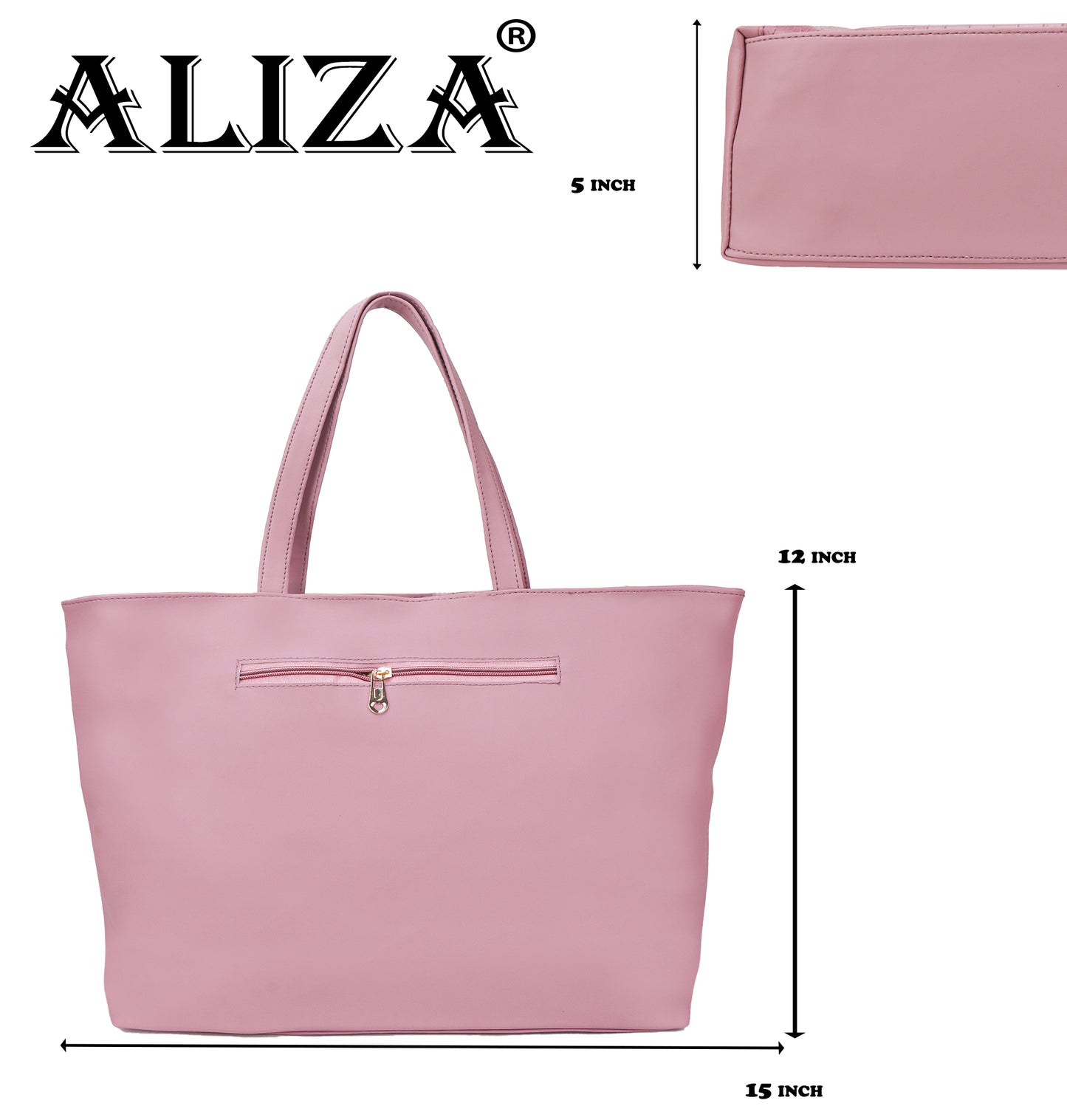 Althea Vegan Leather Formal Tote Bag - Pink