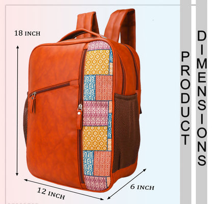 Kyoto - The Timeless Beauty: Vegan Leather Backpack - Multicolor