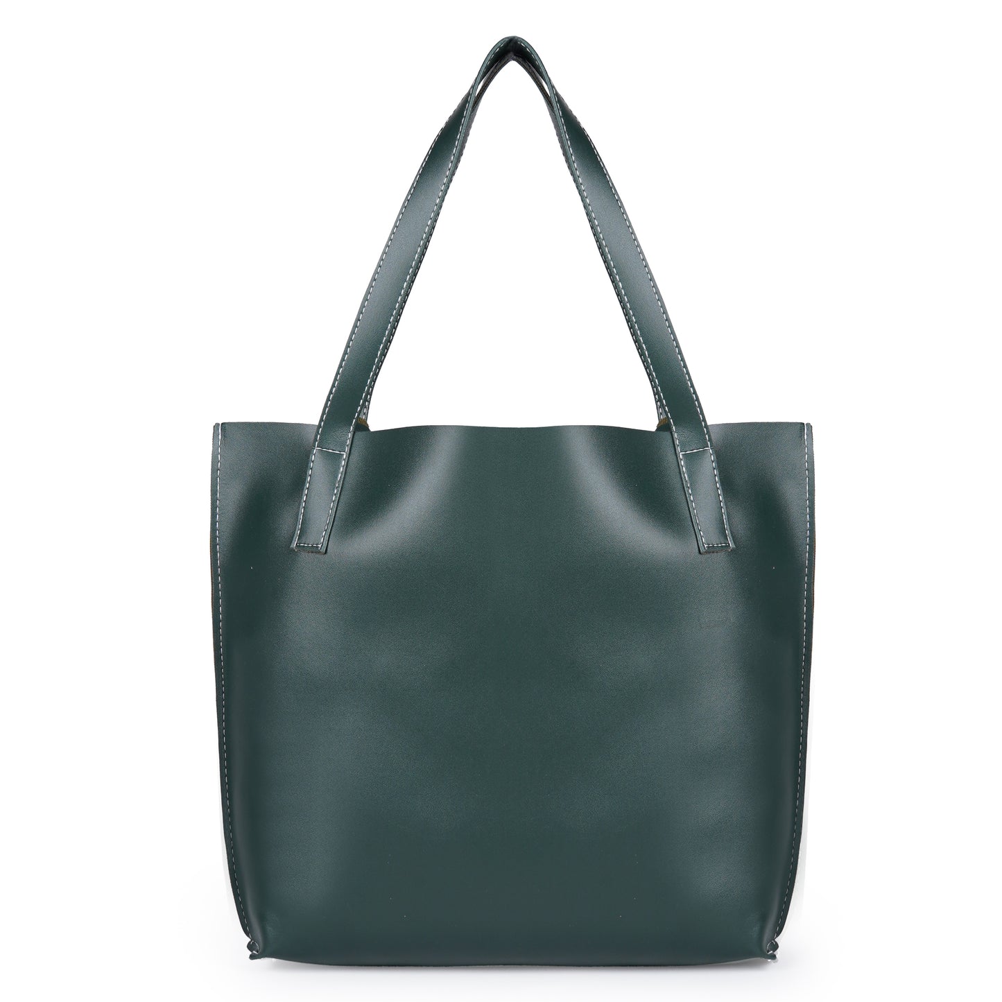 Aliza Vegan Leather Shopper Tote Bag Green