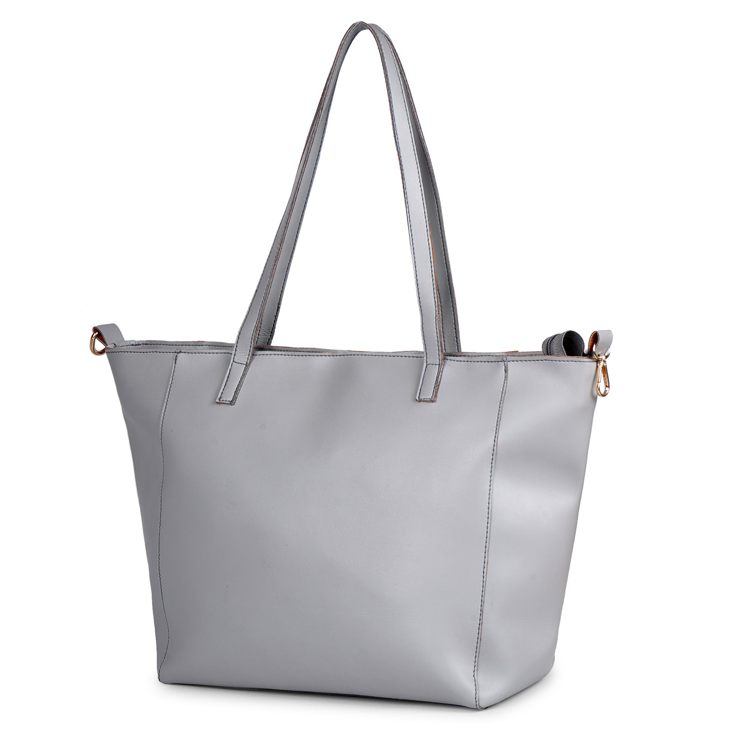 Aliza Luna Elegance Vegan Leather Tote Bag - Grey