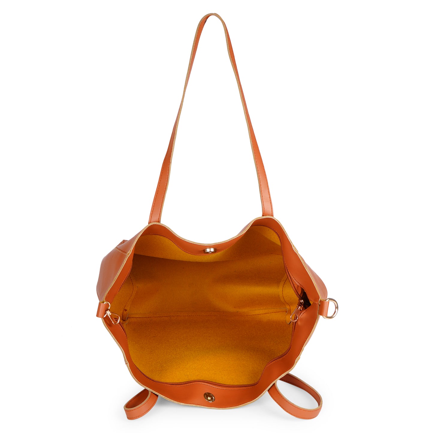 Aliza Luna Elegance Vegan Leather Tote Bag - Tan