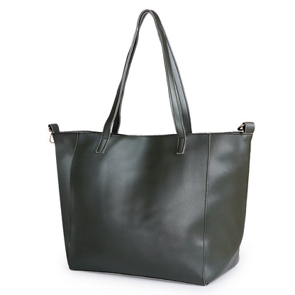 Aliza Luna Elegance Vegan Leather Tote Bag - Black